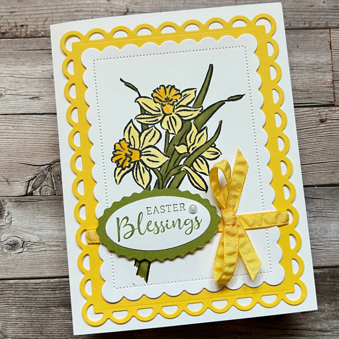 Daffodil Daydream Easter Blessings Card