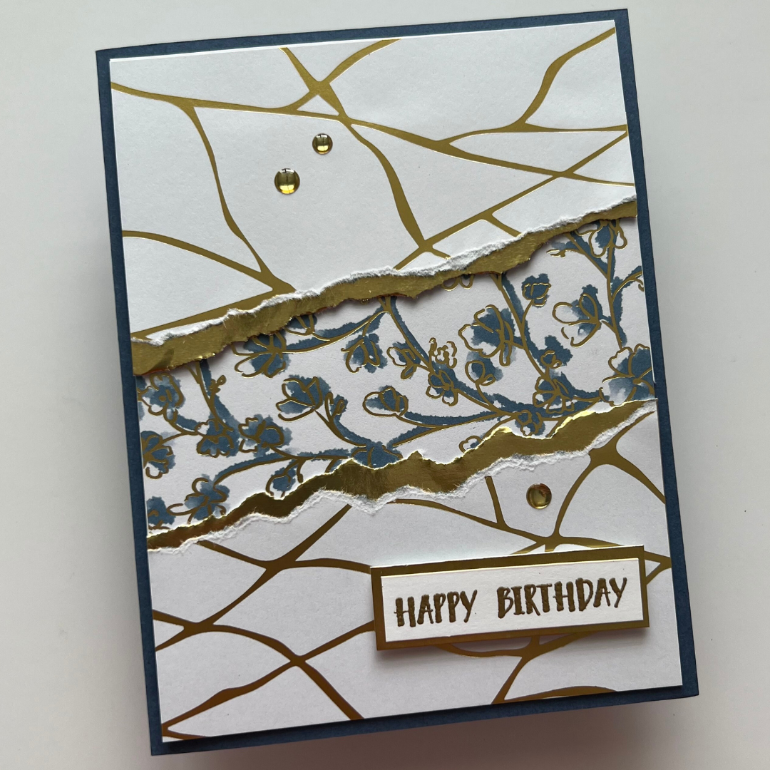 Sketch Saturday - Kintsugi Impressions Birthday Card