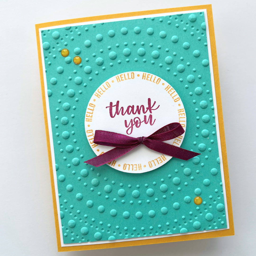A Round of Hellos Thank You Card