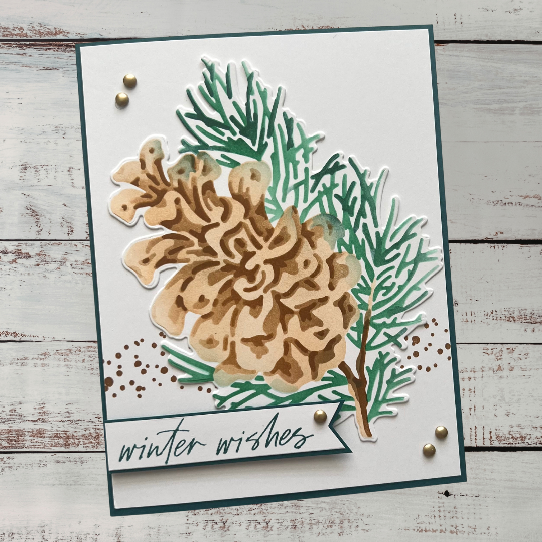 Sketch Challenge - Frosted Pinecones