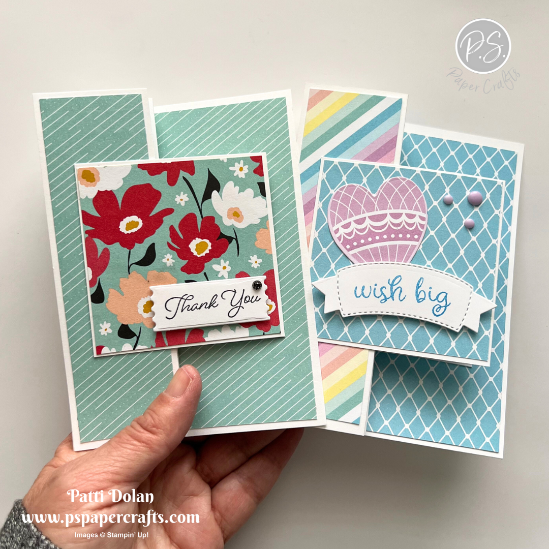 W-V Fun Fold Cards — P.S. Paper Crafts