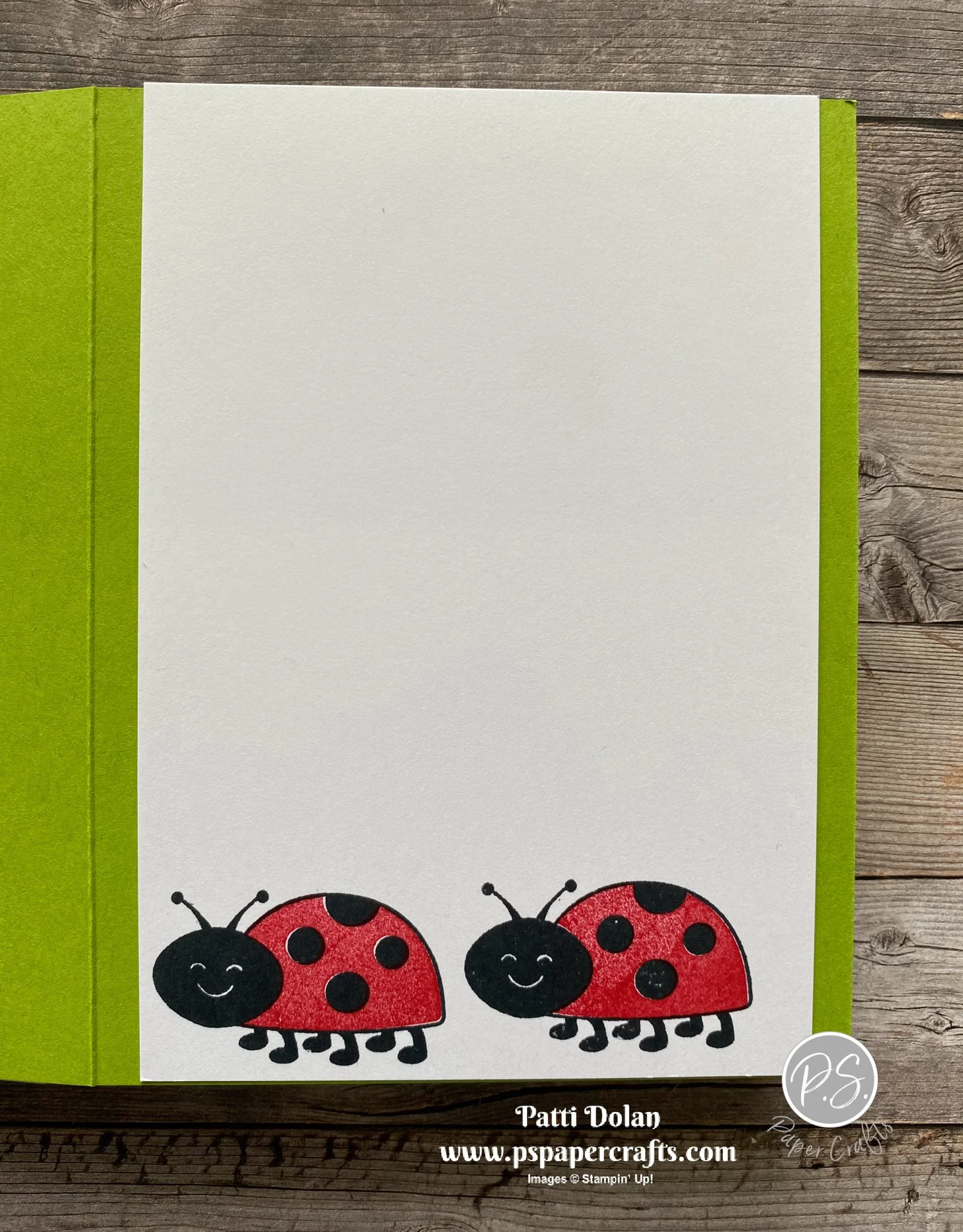 Cute Hello Ladybug Card — P.S. Paper Crafts