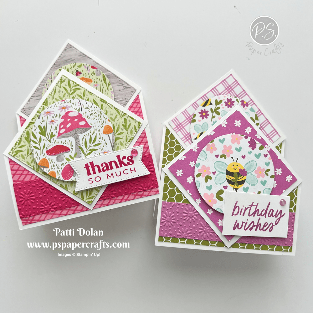 Double Diamond Fun Fold Cards — P.S. Paper Crafts