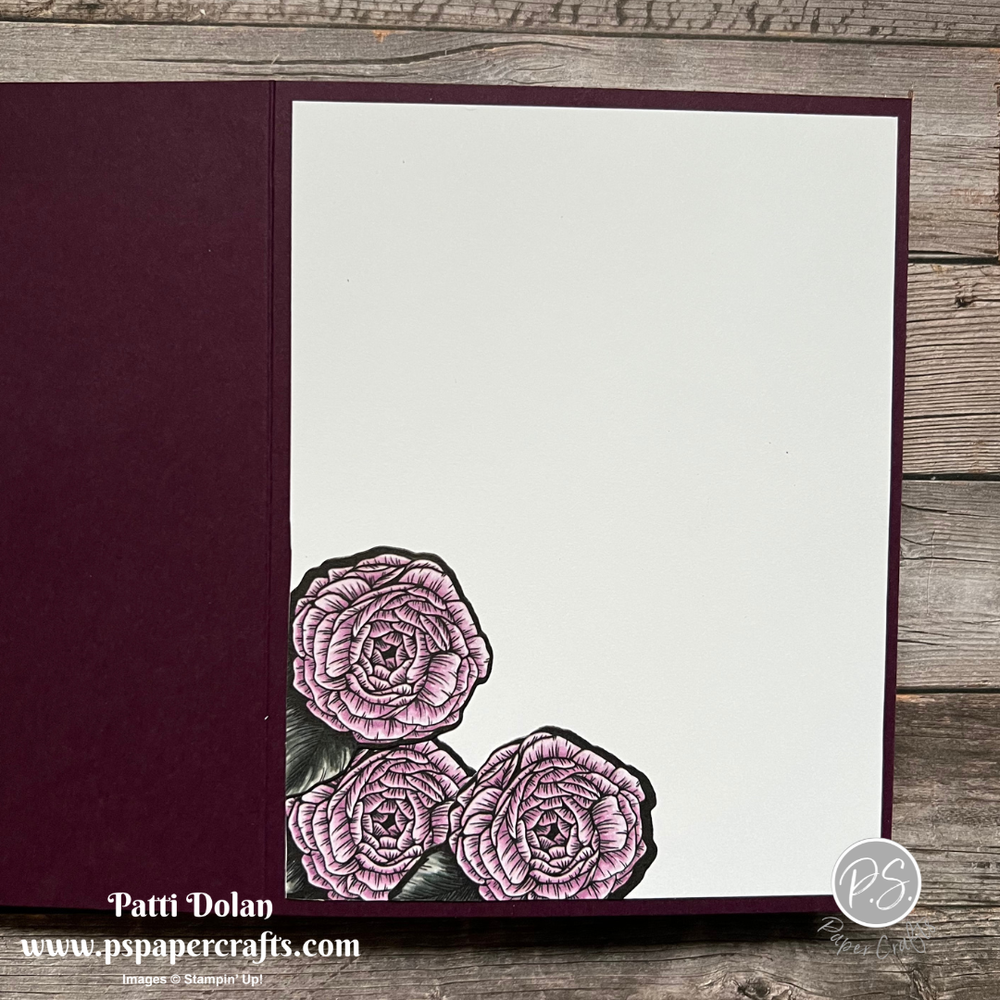 Gorgeous Fragrant Flowers Thanks Card — P.S. Paper Crafts