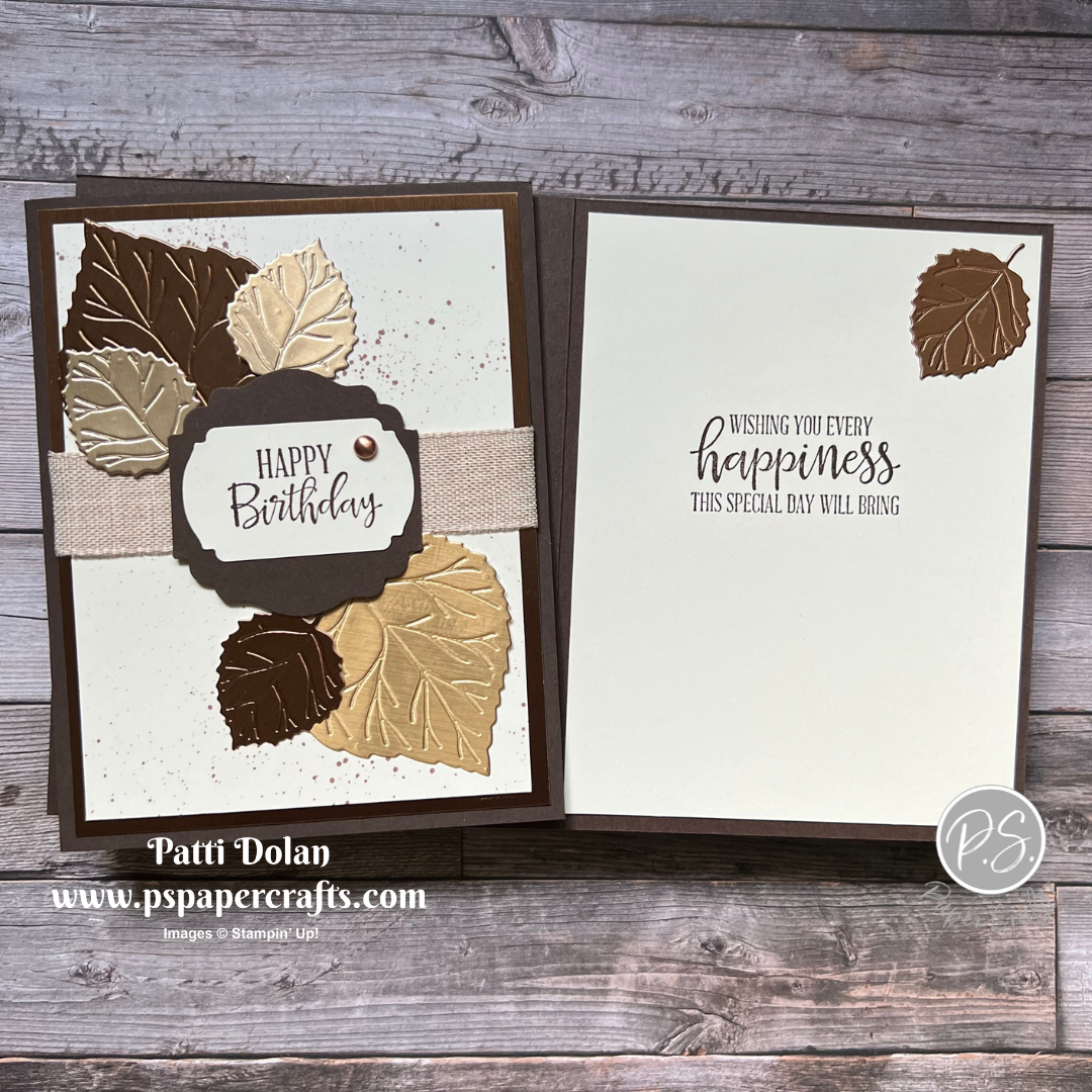 Masculine Birthday Card using Aspen Tree Dies — P.S. Paper Crafts