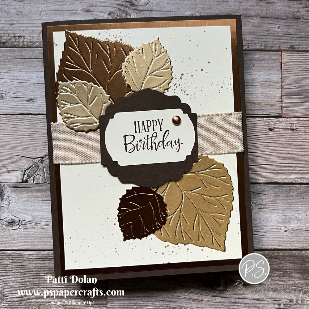 Masculine Birthday Card using Aspen Tree Dies — P.S. Paper Crafts