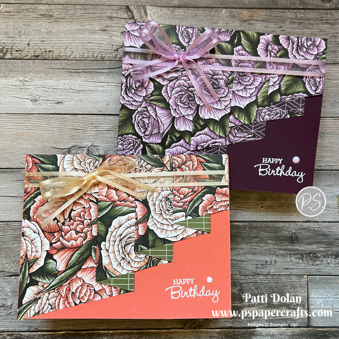 Paper Drapery Gorgeous Drapery Fold Card — P.S. Paper Crafts