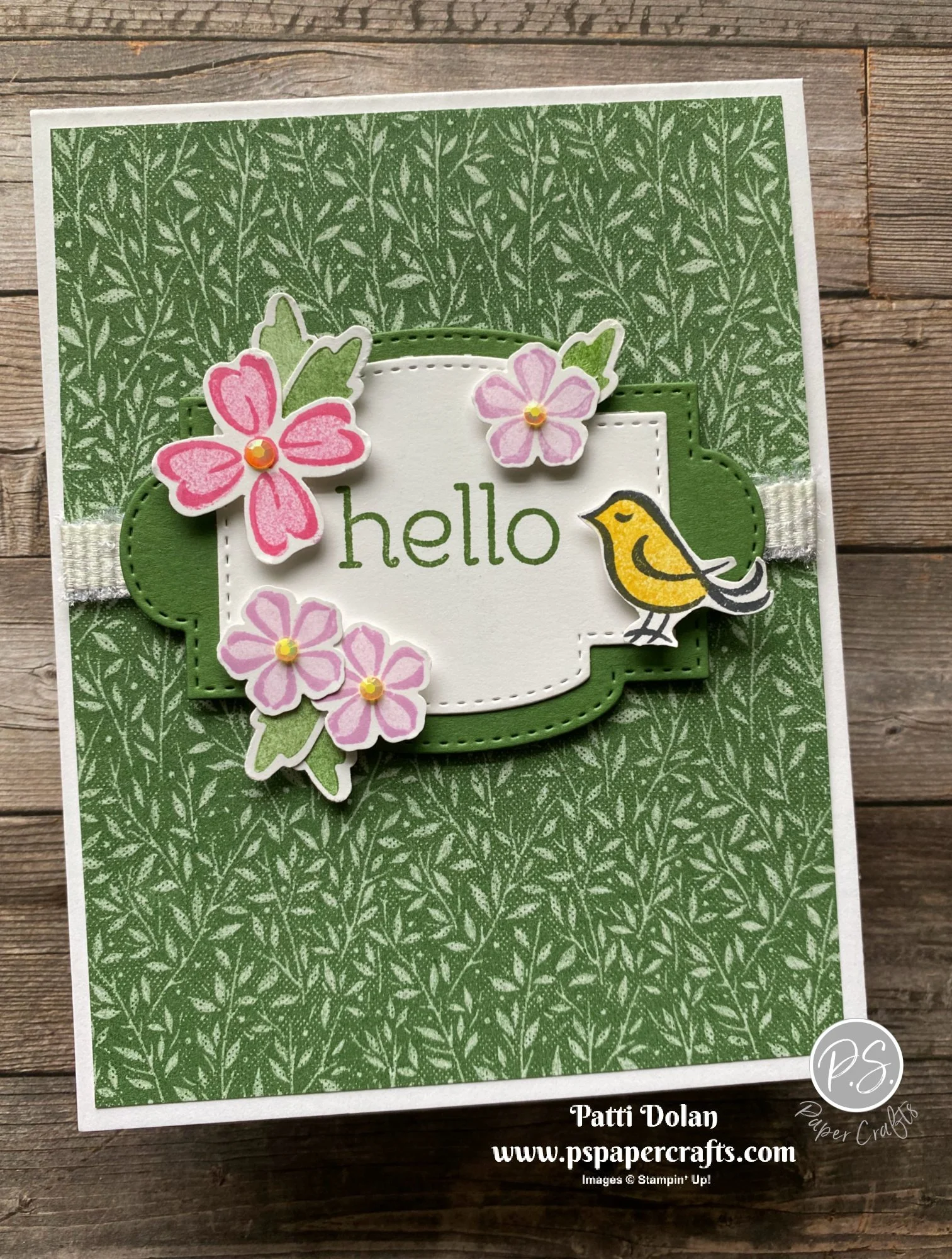 Hello Swirl Sentimental Swirls Hello Card — P.S. Paper Crafts