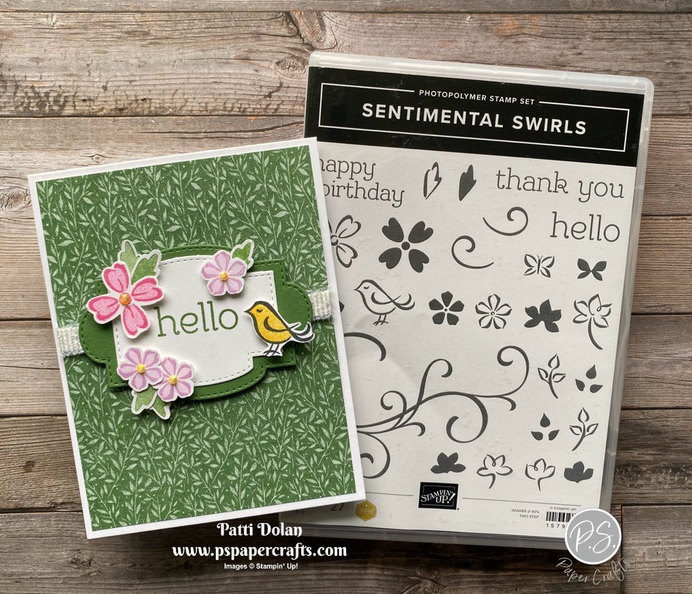 Hello Swirl Sentimental Swirls Hello Card — P.S. Paper Crafts