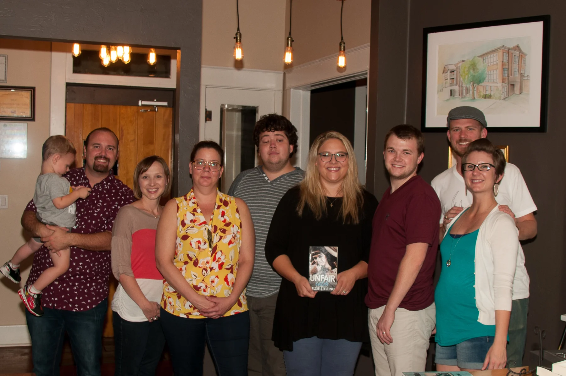 The writing gang, minus Danny. (Left to right) Malachi, Johnny, and April walker, Tucker, me, Ty, Garrett, and Shayli (plus Rhett, who's going to make an appearance here in a few months!)