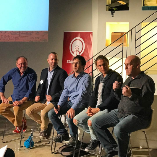 Panelists (From left to right): Shel Israel, Dirk Wallace, Matthias Pusch, Elijah Allan-Blitz and John Lucchetti.