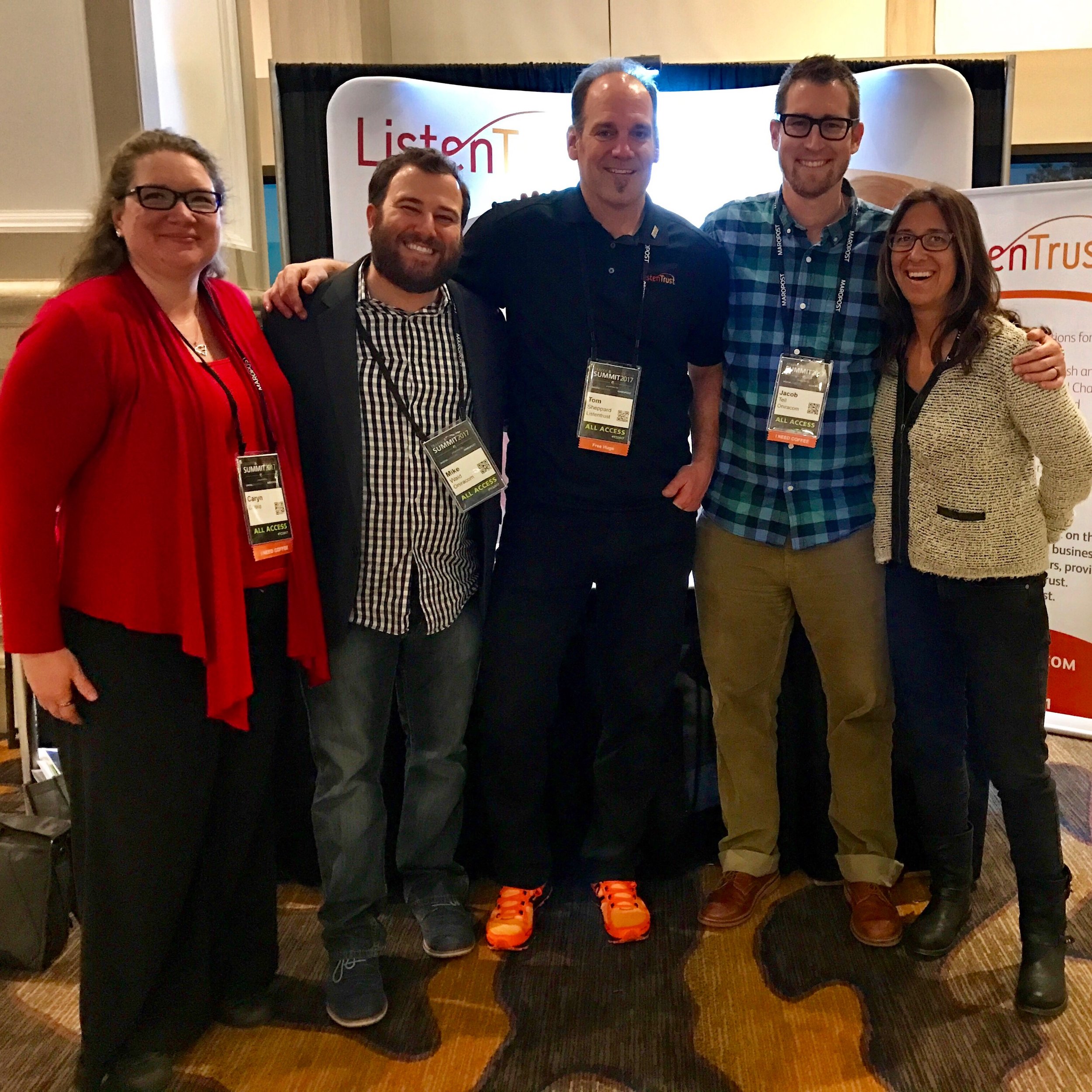 Oniracom CMO Mike Wald and CEO Jacob Tell meet up with client, ListenTrust™