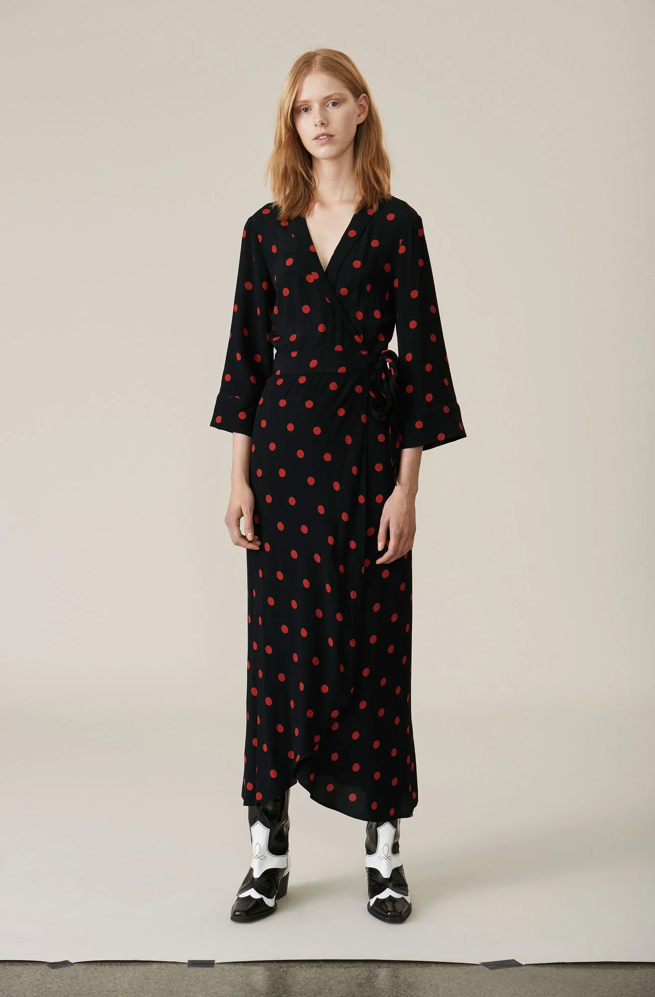 Barra Crepe Wrap Dress