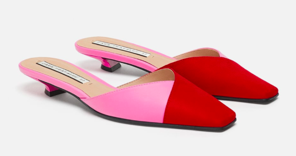 Two Toned Mules By Zara