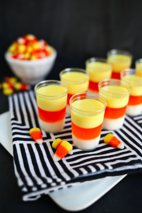 Candy Corn Jell-O Shots