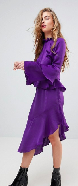 Asymetric Ruffle Dress