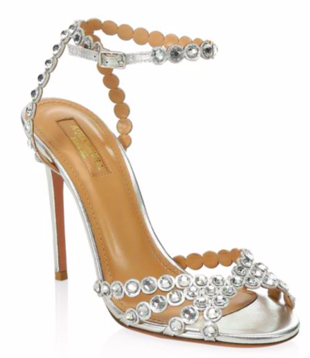  Tequila Crystal Studded Leather Sandals