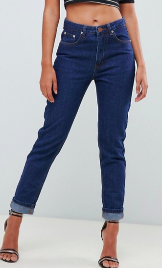 Boohoo Turn Up Hem Mom Jeans