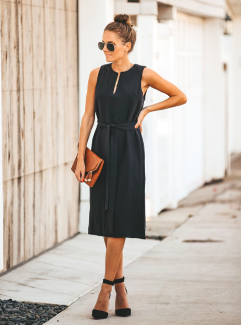 MAKING MEMORIES TIE MIDI DRESS