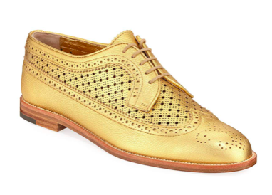 Manolo Blahnik Perforated Leather Lace-Up Oxford