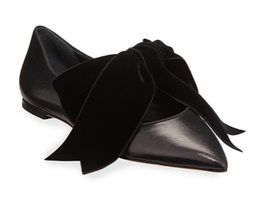 Tory Burch Clara Ballet Flats with Large Velvet Bow