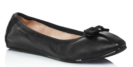 Salvatore Ferragamo Women's Joy Almond Toe Nappa Leather Ballet Flats