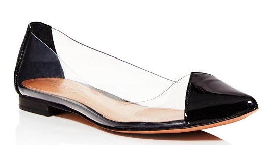 SCHUTZ Women's Clearly Pointed Toe See-Through Flats