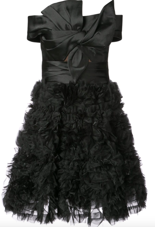 Off the shoulder ruffled mini dress