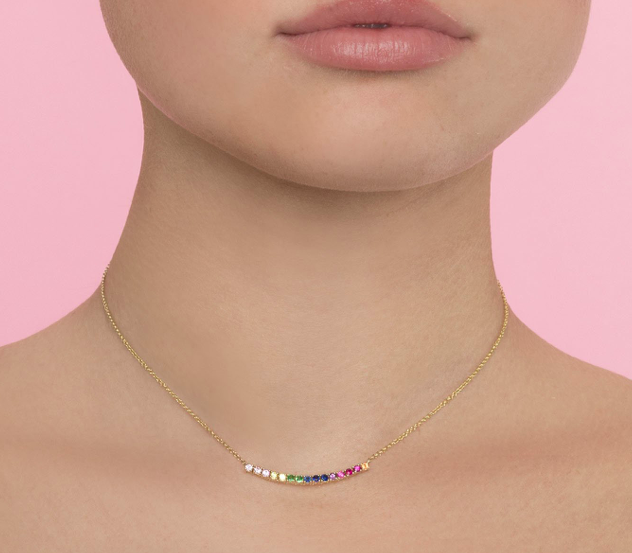 Mini Rainbow Tennis Necklace