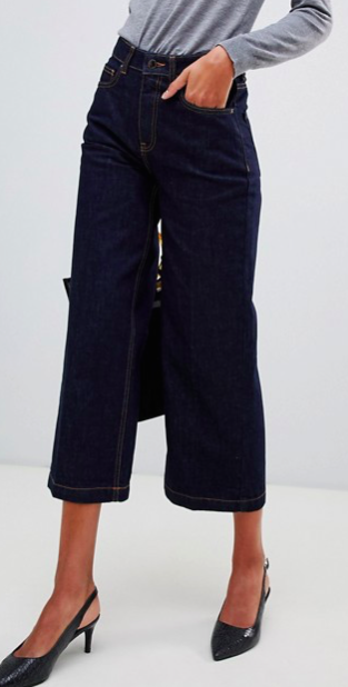 Mango wide leg clean wash jean ($27)