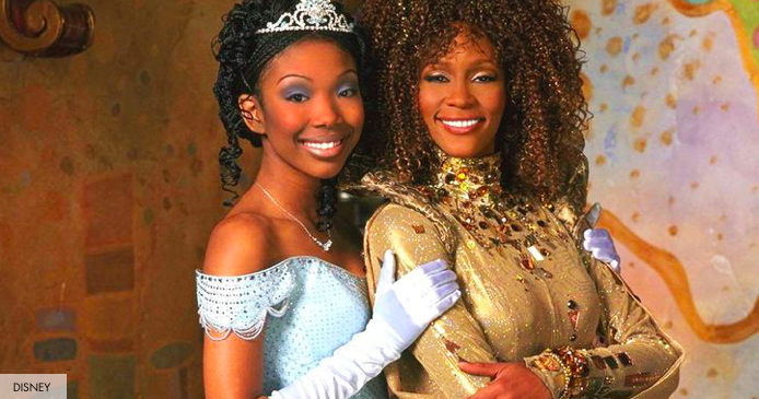 Brandy Norwood as Disney’s Cinderella / Whitney Houston as Fairy God Mother via Cosmopolitan