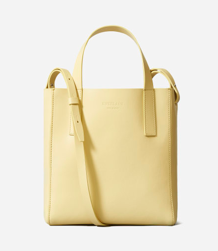 I love the color of this bag. A cute handheld or crossbody for a day out. via Everlane $155