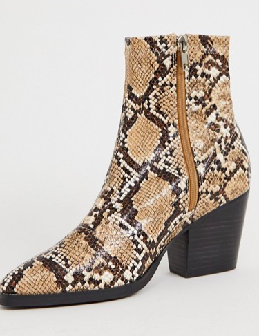 Public Desire Charlie snake western boots, $56