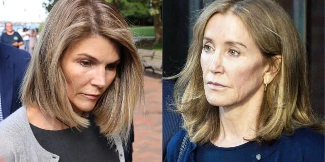 Lori Loughlin on left, Felicity Huffman on right. Via Fox News