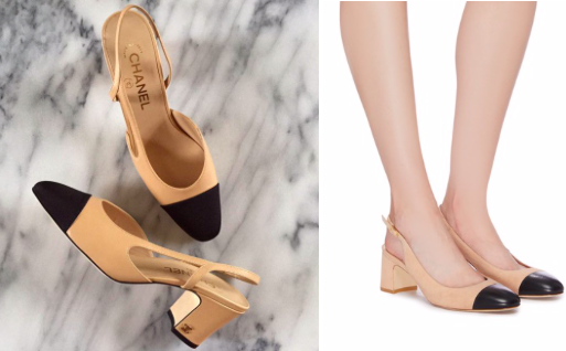 Left to right: Chanel Slingbacks, Stuart Weitzman ‘Loraina’ Slingbacks, via Pinterest & Lane Crawford