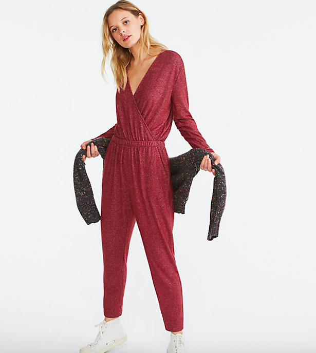 Brushed Crossover Jumpsuit, $54