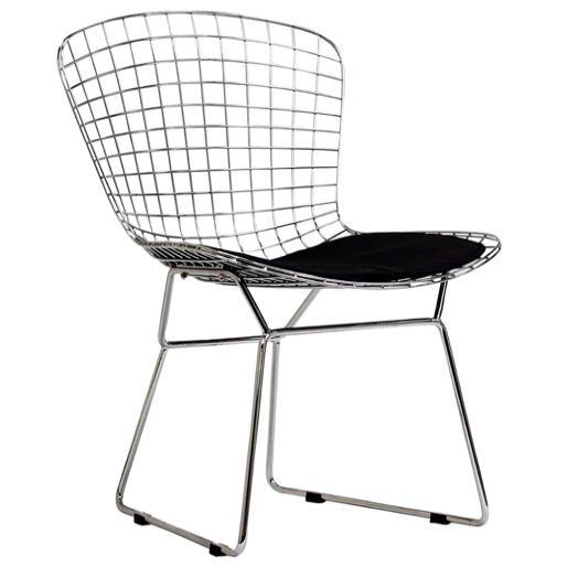 Side Chair with Black Cushion, $90