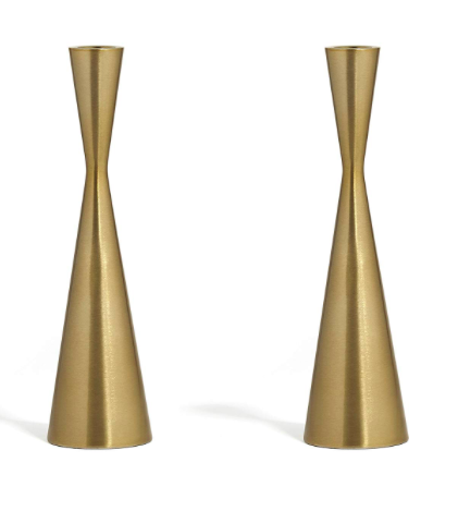 Brass Finished Taper Candle Holders