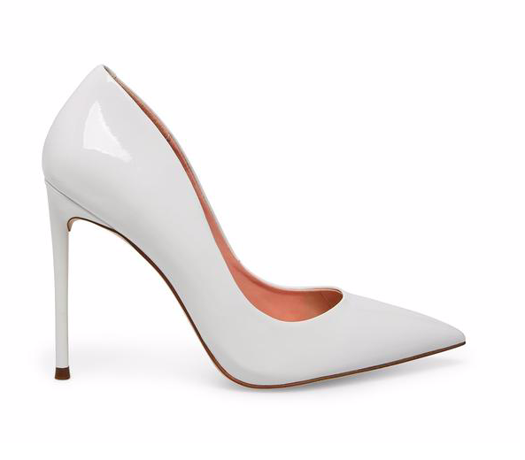 Vala White Patent Heels, $94