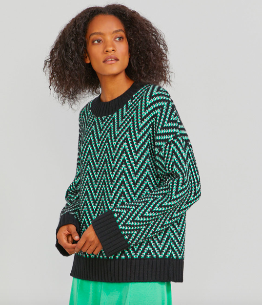 Organic cotton herringbone jumper