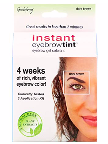 Godefroy Instant Eyebrow Tint Botanicals 3 Applications Included, Dark Brown