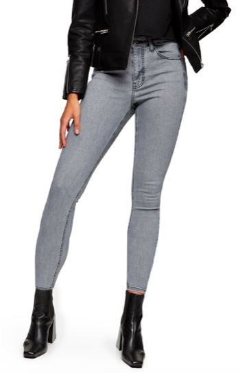 Topshop New Grey Jamie High Waist Crop Skinny Jeans, $45