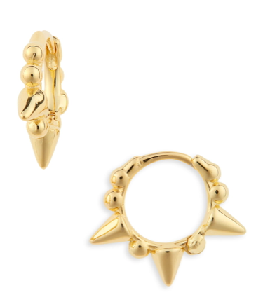 Adina's Jewels Beaded Spike Huge Hoops, $34 