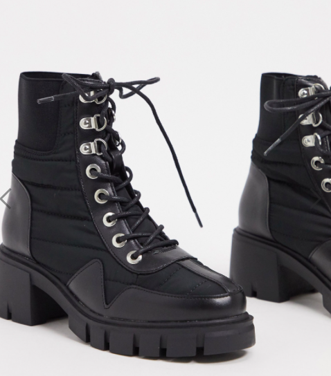 Reggie chunky lace up hiker boots, $64