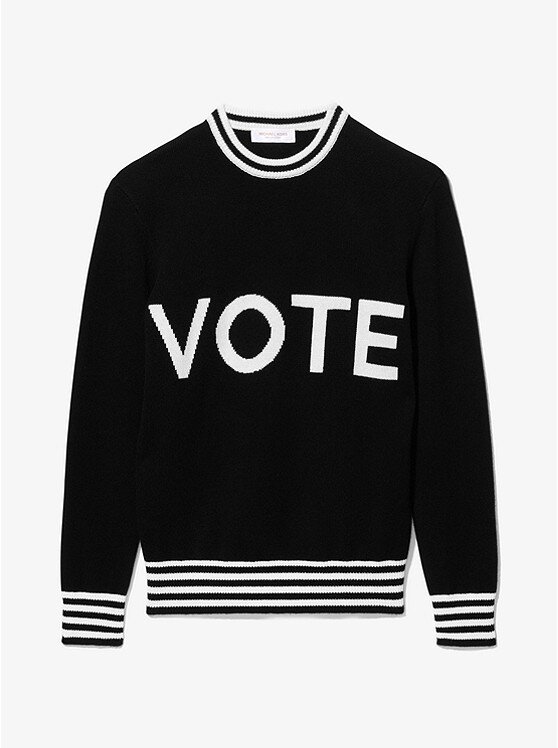 Vote Cashmere Intarsia Sweater, $850