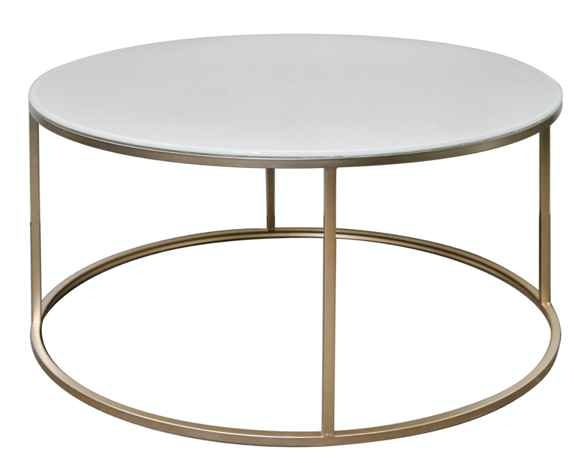 Studio Nova Gold Metal / Glass-Top Coffee Table, $259