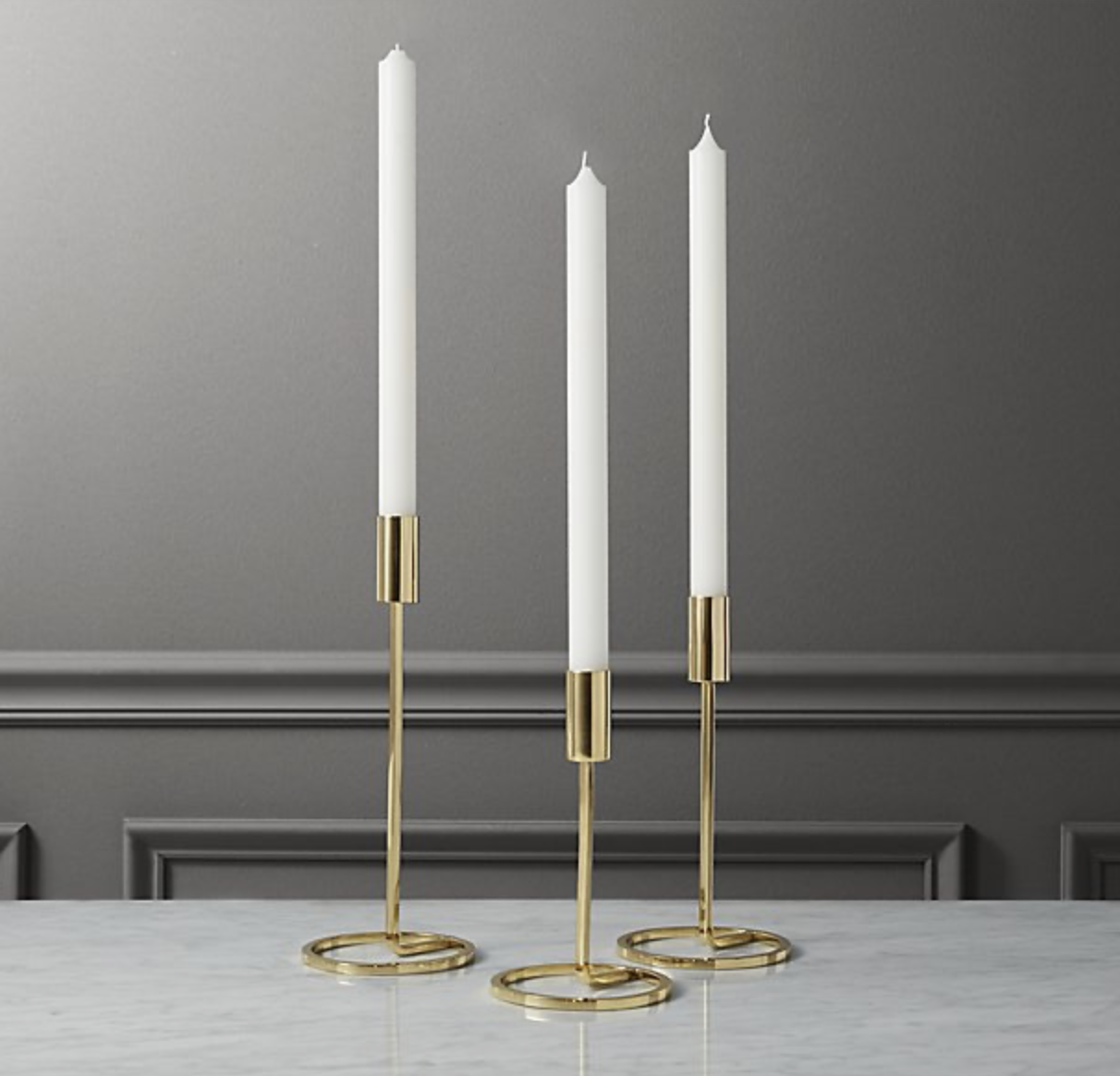 3-PIECE ROUNDABOUT TAPER CANDLE HOLDER SET, $39