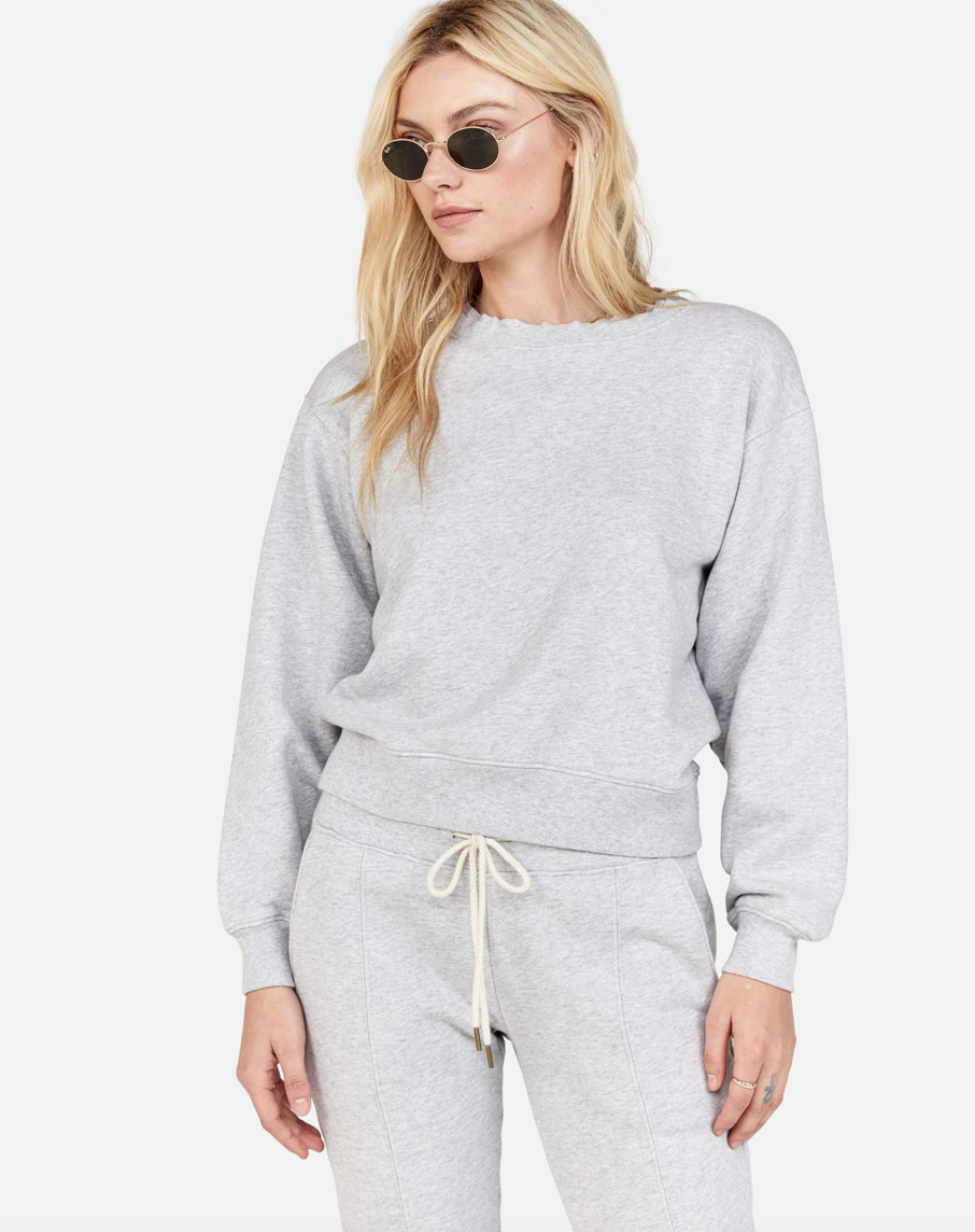 Fleece Raw Neck Sweatshirt, $108