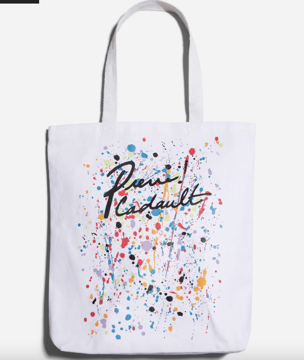 PIERRE CADAULT PAINT SPLATTER CANVAS TOTE ($28)