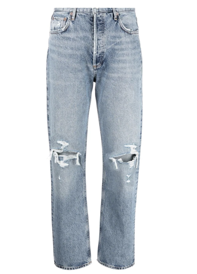 AGOLDE '90s Pinch Waist ripped-detail jeans